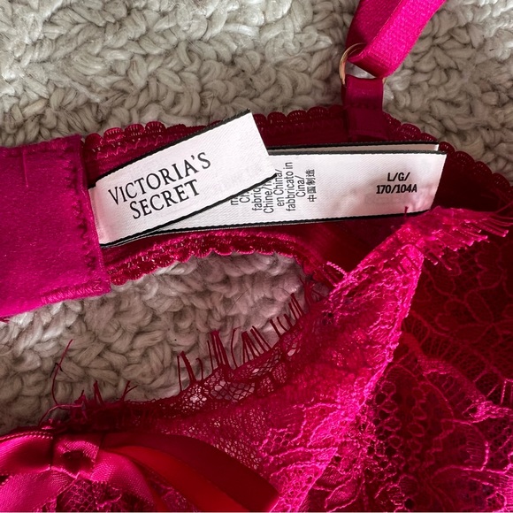 Victorias Secret Pink Lace Lingerie Size Large - Picture 4 of 4